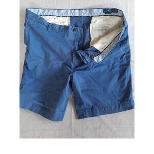 Polo Ralph Lauren Classic Fit Chino Shorts Mens 44 Blue Stretch Cotton Twill
